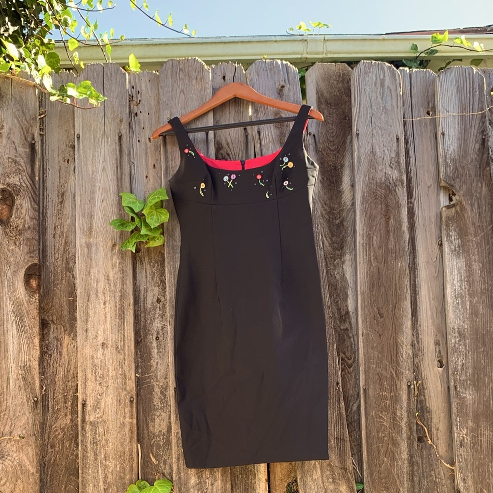 le chateau dress short vintage 90 style black dress